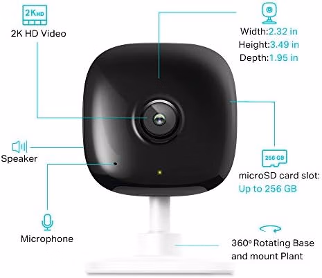 Kasa Smart Kasa 2K+ Indoor Wired Security Camera Night Vision KC400 thumbnail 3