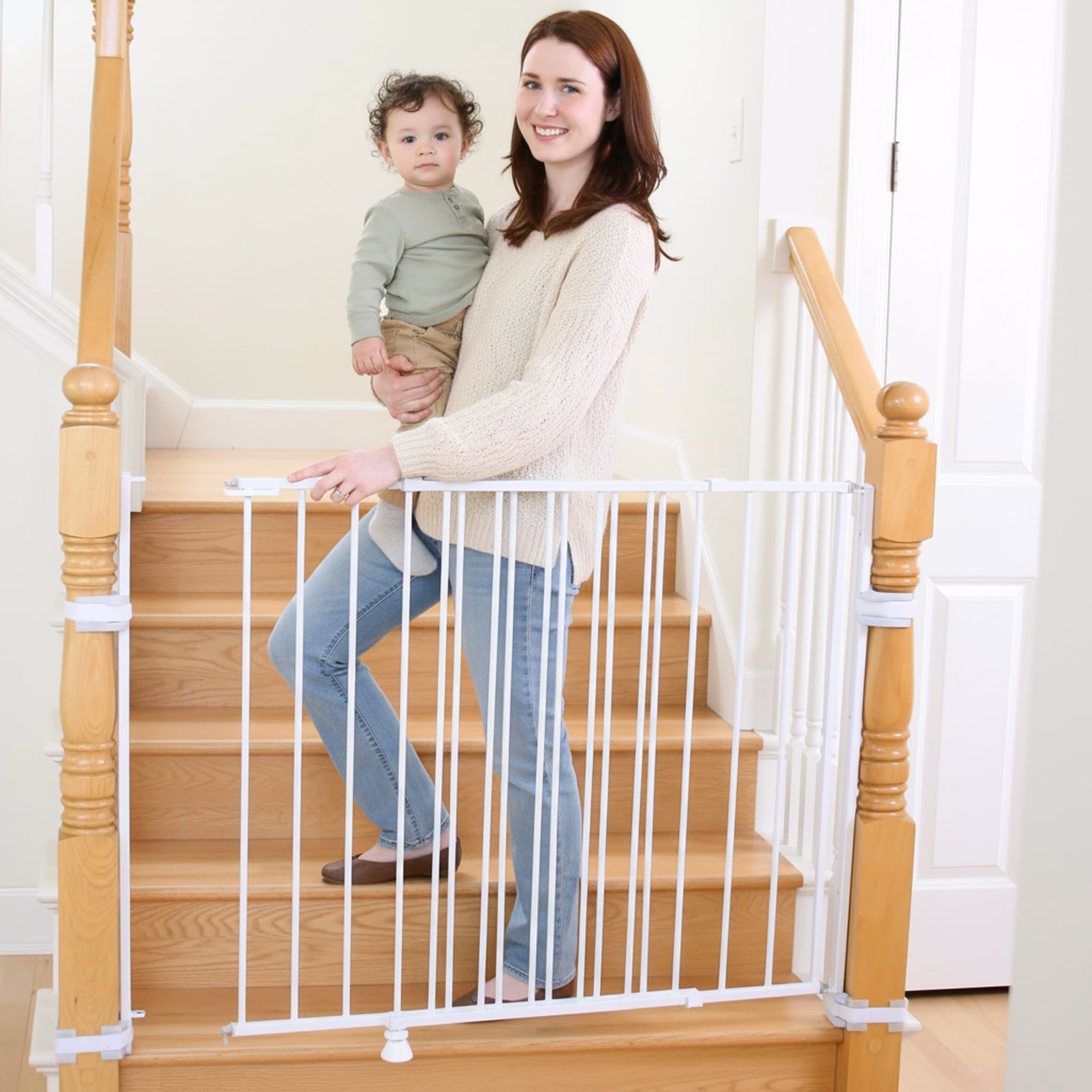 Regalo Safety 35" Extra Tall Baby Gate for Stairs Pets 1235 DS White - Auction listing