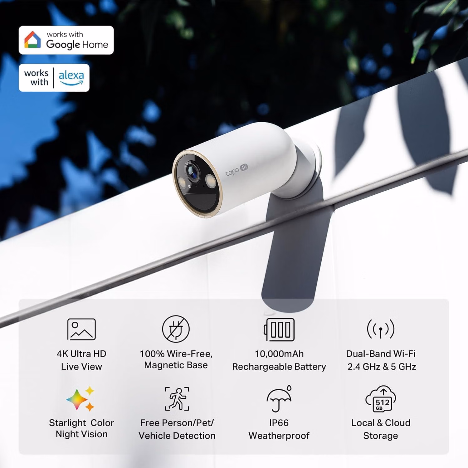 Tapo MagCam 4K Outdoor Wireless Security Camera Magnetic Mount C460 thumbnail 6