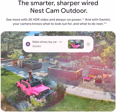 Google Nest Cam Outdoor Wired Night Vision 2nd Gen 2-Way Audio 2025 Model Snow thumbnail 4