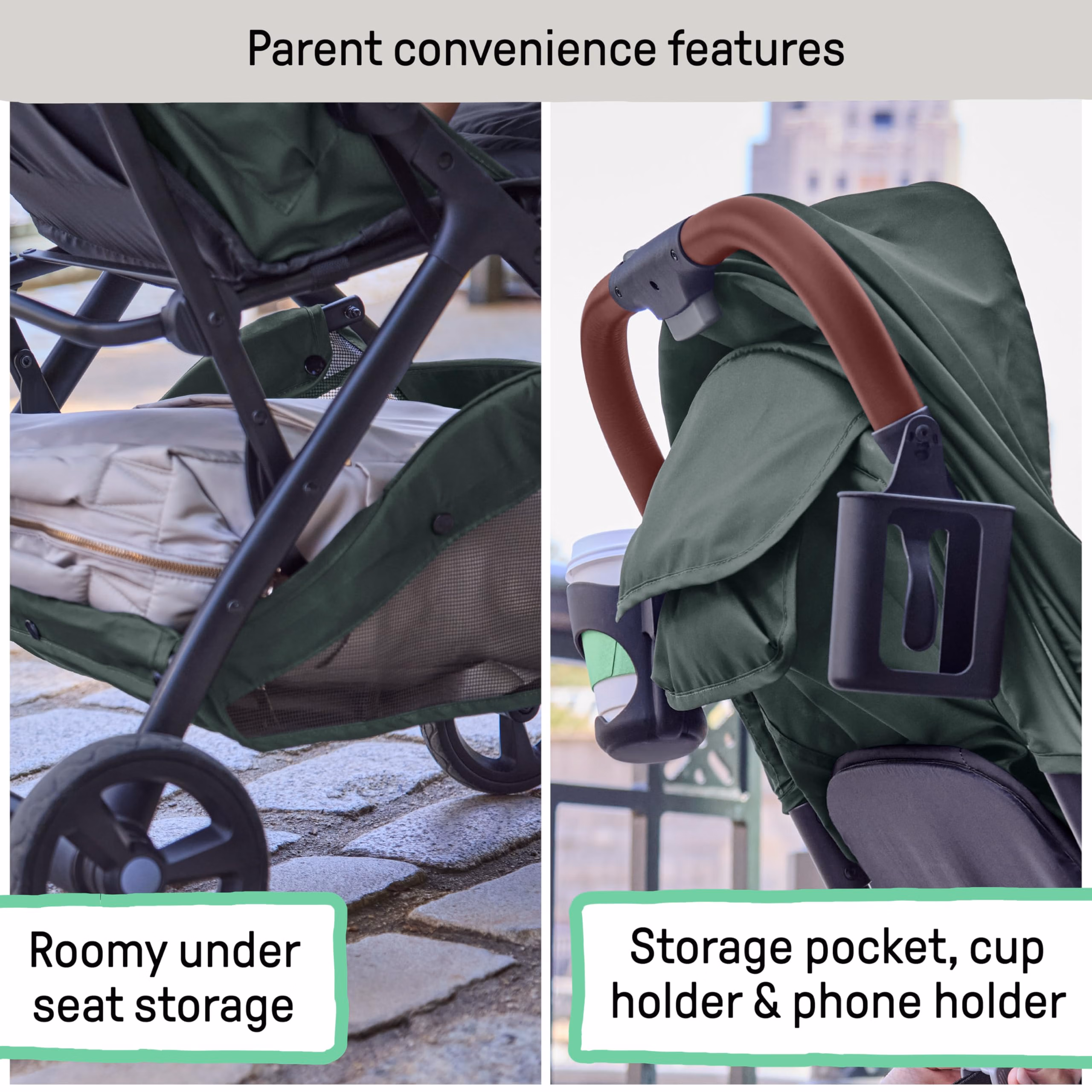 Ingenuity 3Dquickclose CS+ Compact Fold Stroller 31900-040 Forest thumbnail 4