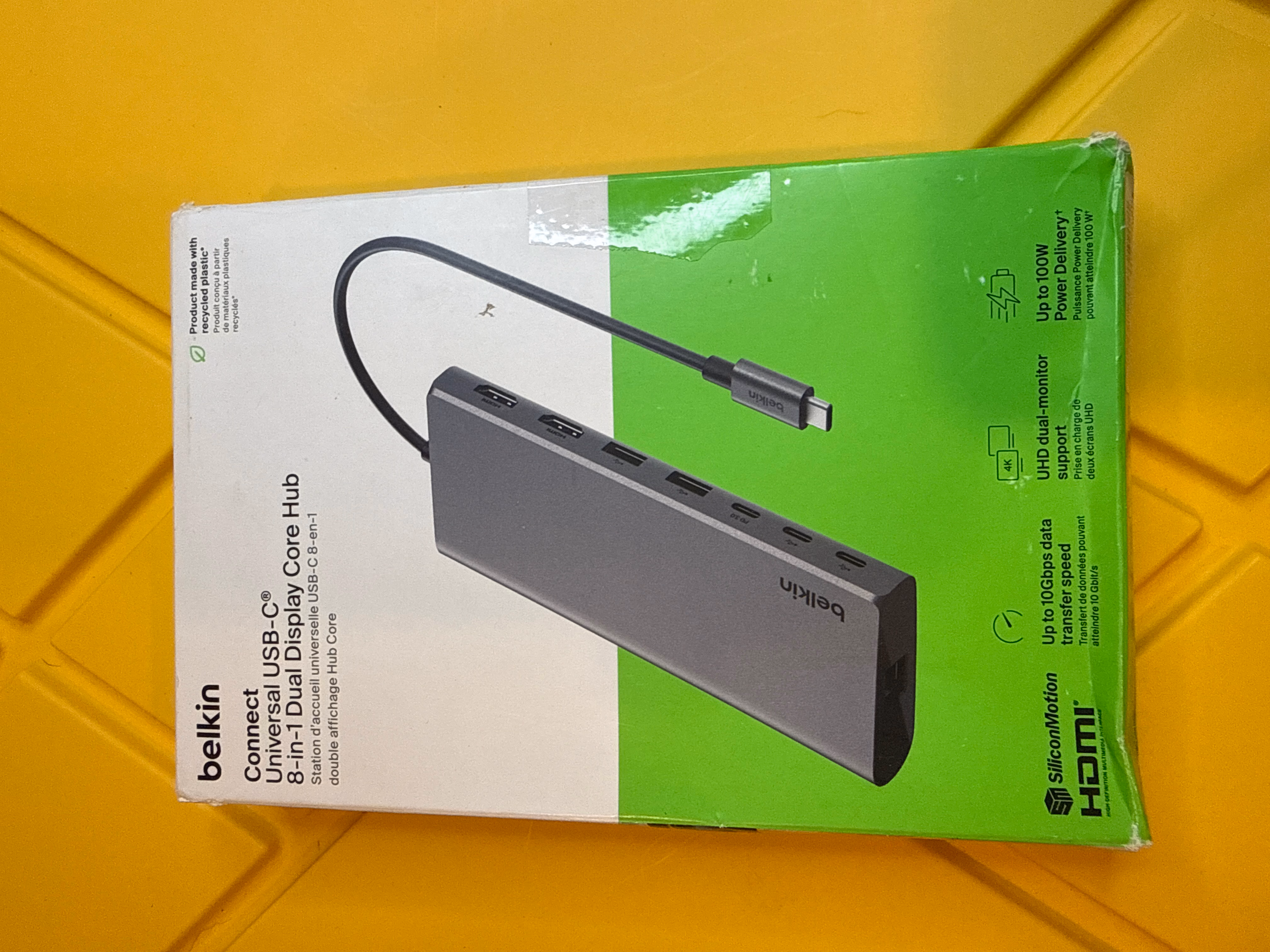 Belkin Connect Universal USB-C 8-in-1 Dual Display Core INC015btSGY Silver thumbnail 2