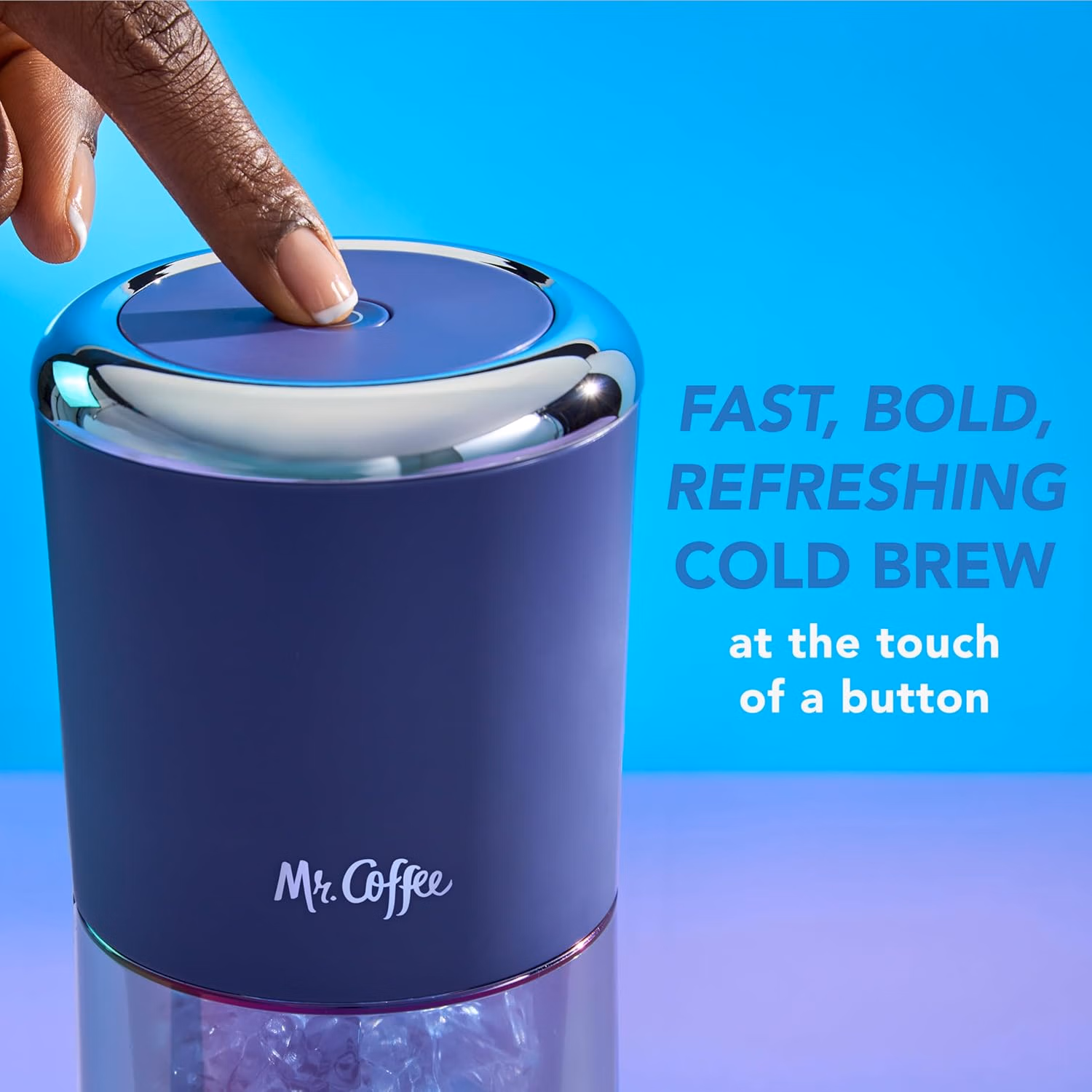Mr. Coffee® Express Cold Brew Coffee Maker, 10-Minute Cold Brew Coffee Machine, Indigo thumbnail 4