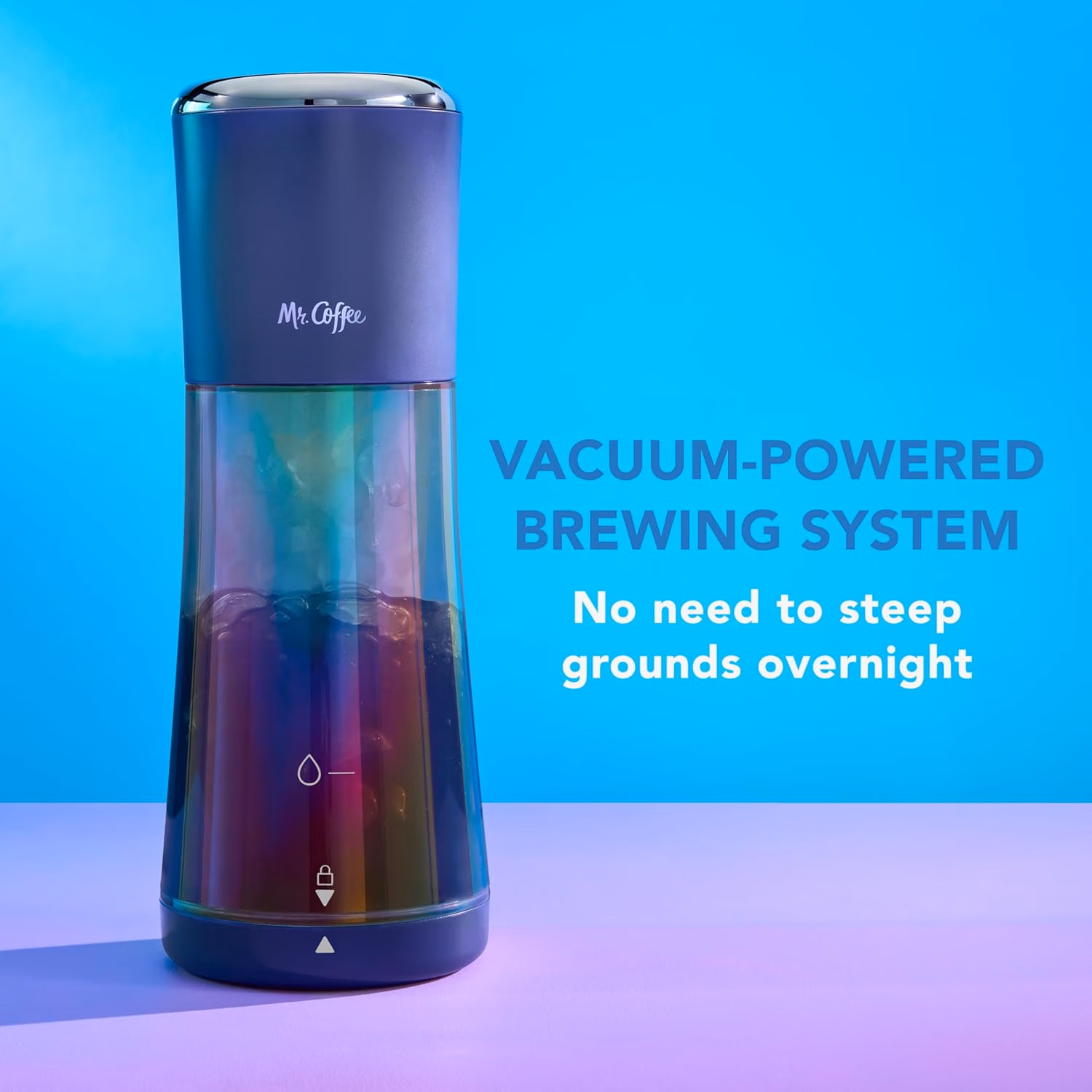 Mr. Coffee® Express Cold Brew Coffee Maker, 10-Minute Cold Brew Coffee Machine, Indigo thumbnail 6