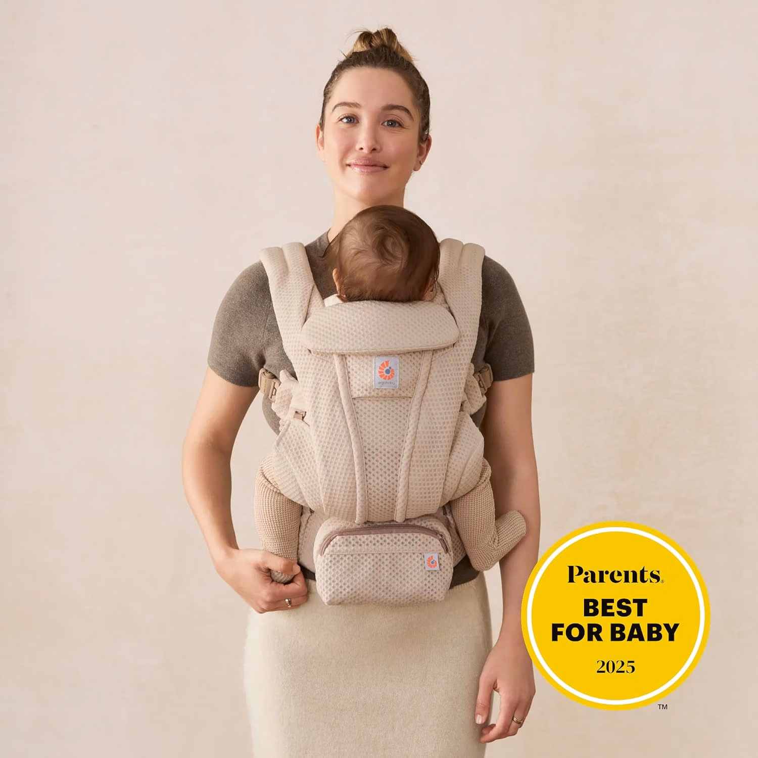 Ergobaby Omni Deluxe Baby Carrier Newborn to Toddler 7-45 Pounds Natural Beige thumbnail 2