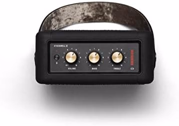 Marshall Stockwell II Portable Bluetooth Speaker Black and Brass thumbnail 6