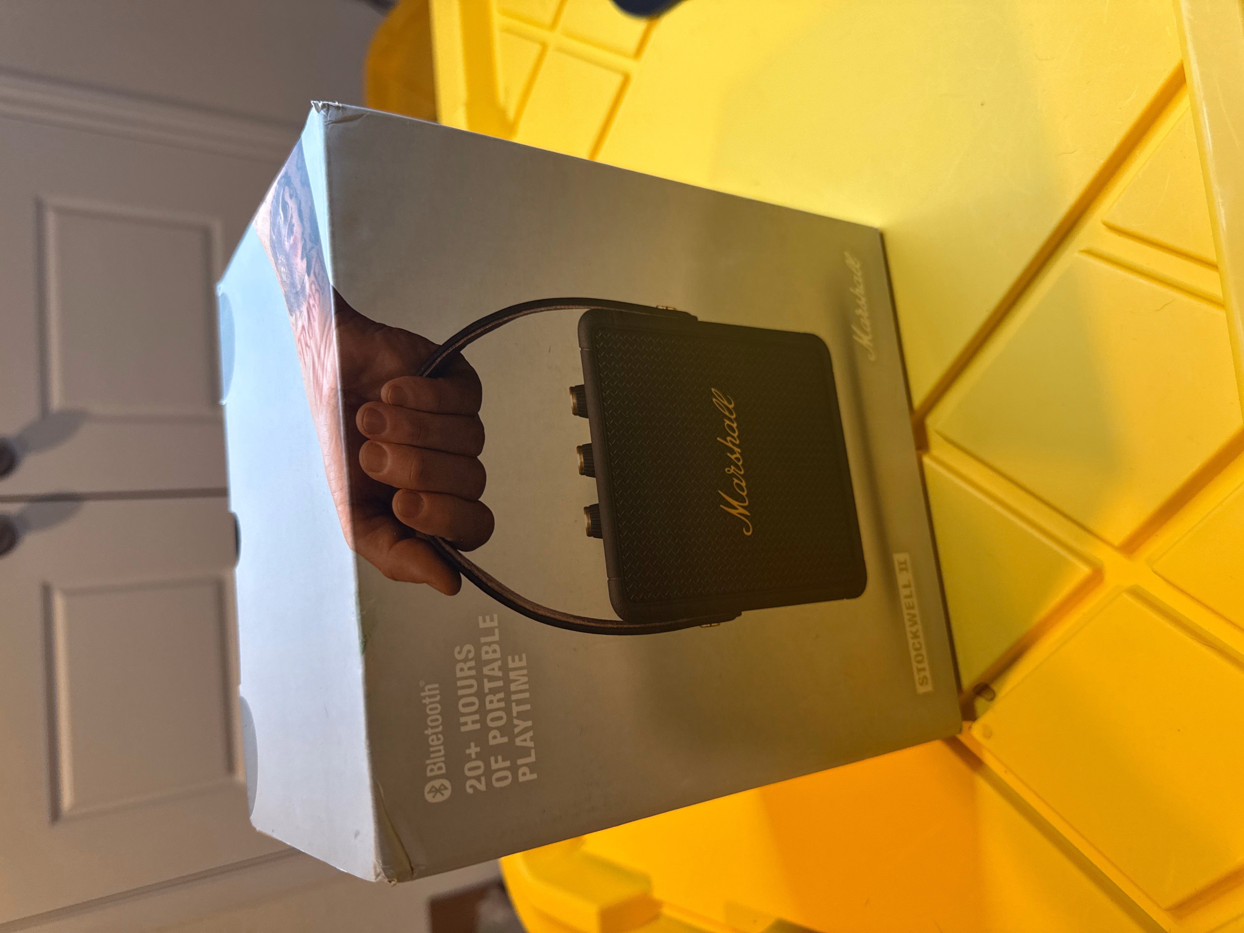 Marshall Stockwell II Portable Bluetooth Speaker Black and Brass thumbnail 2