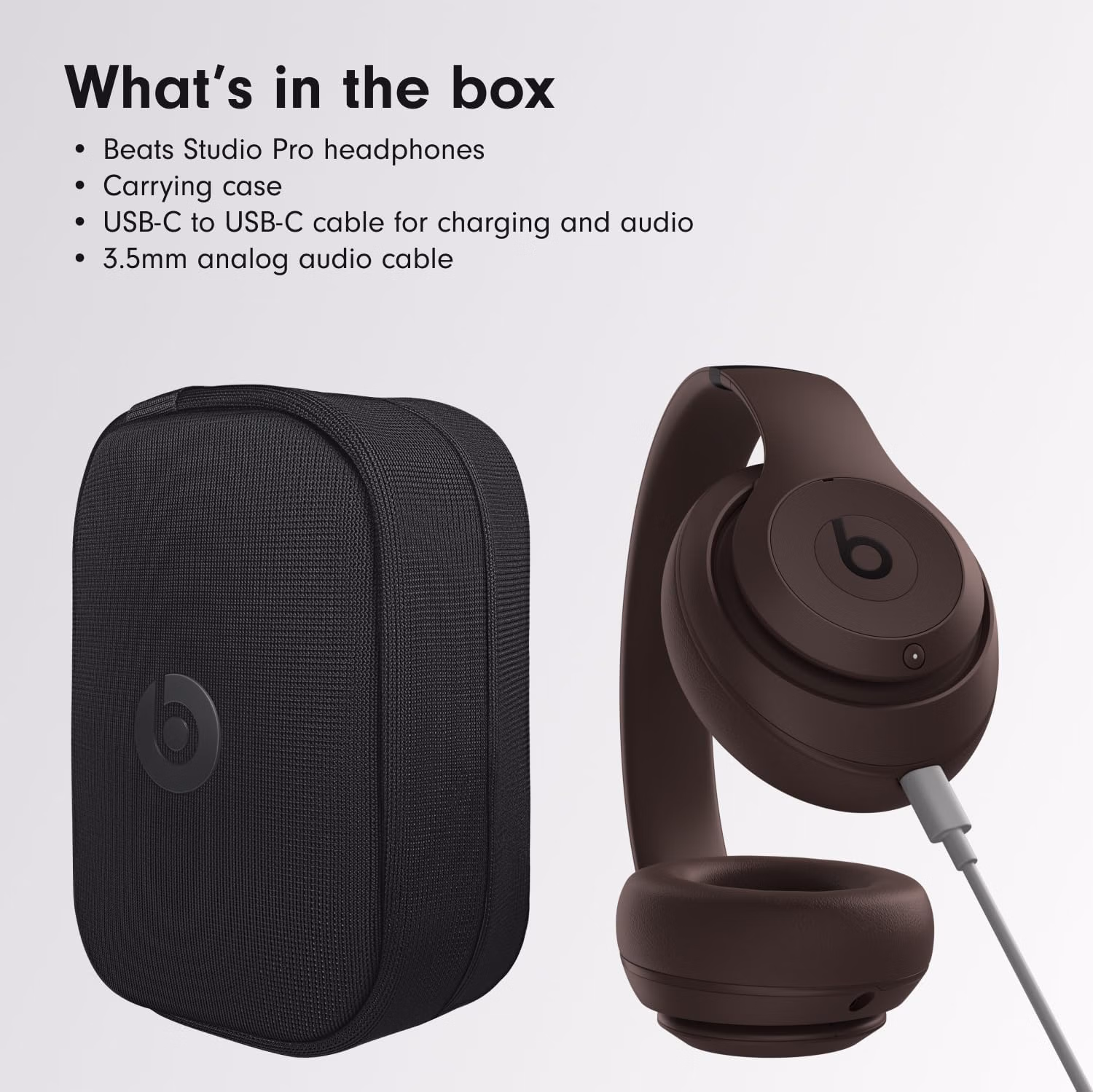 Beats Studio Pro - Premium Wireless Over-Ear Headphones- Up to 40-Hour Battery Life, Active Noise Cancelling, USB-C Lossless Audio, Apple & Android Compatible - Deep Brown thumbnail 3