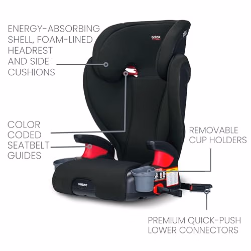 Britax Skyline 2-Stage Belt-Positioning Booster Car Seat E1C269H Dusk thumbnail 2