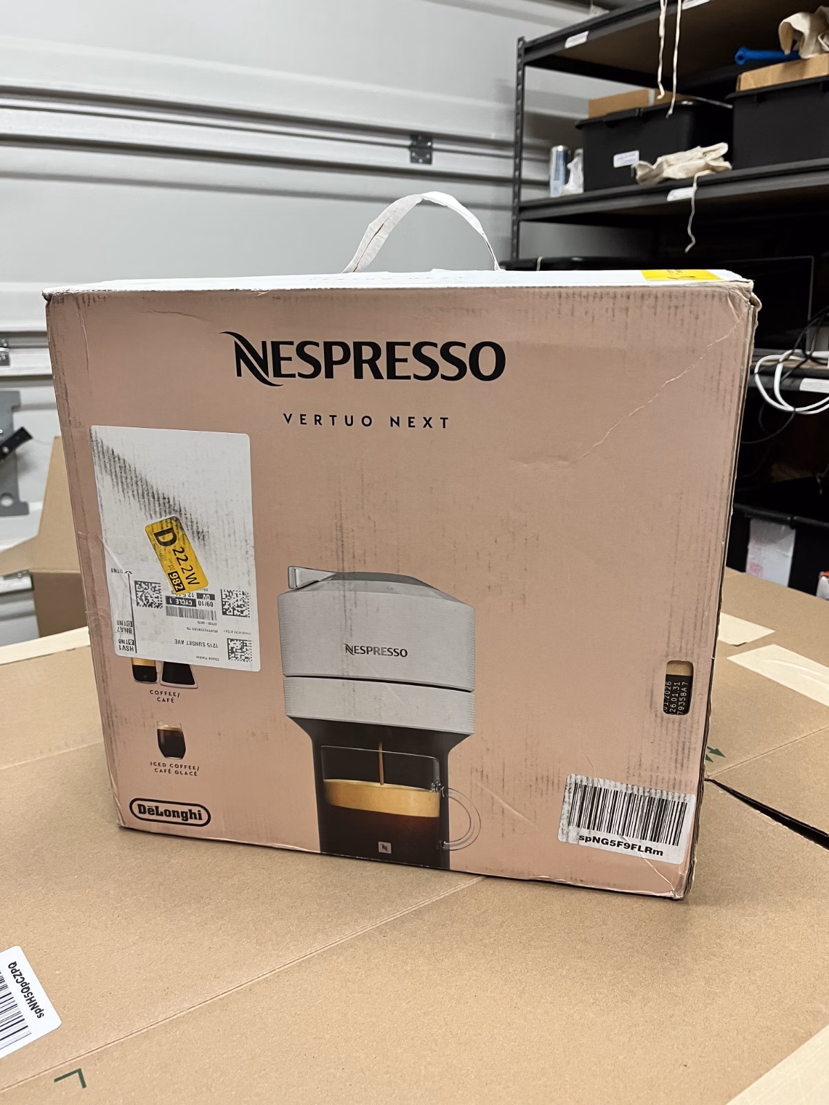 Nespresso Vertuo Next Coffee and Espresso Maker by De'Longhi, White thumbnail 2