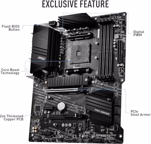 MSI B550-A PRO V1 ProSeries Motherboard AMD Ryzen 5000 AM4 thumbnail 6