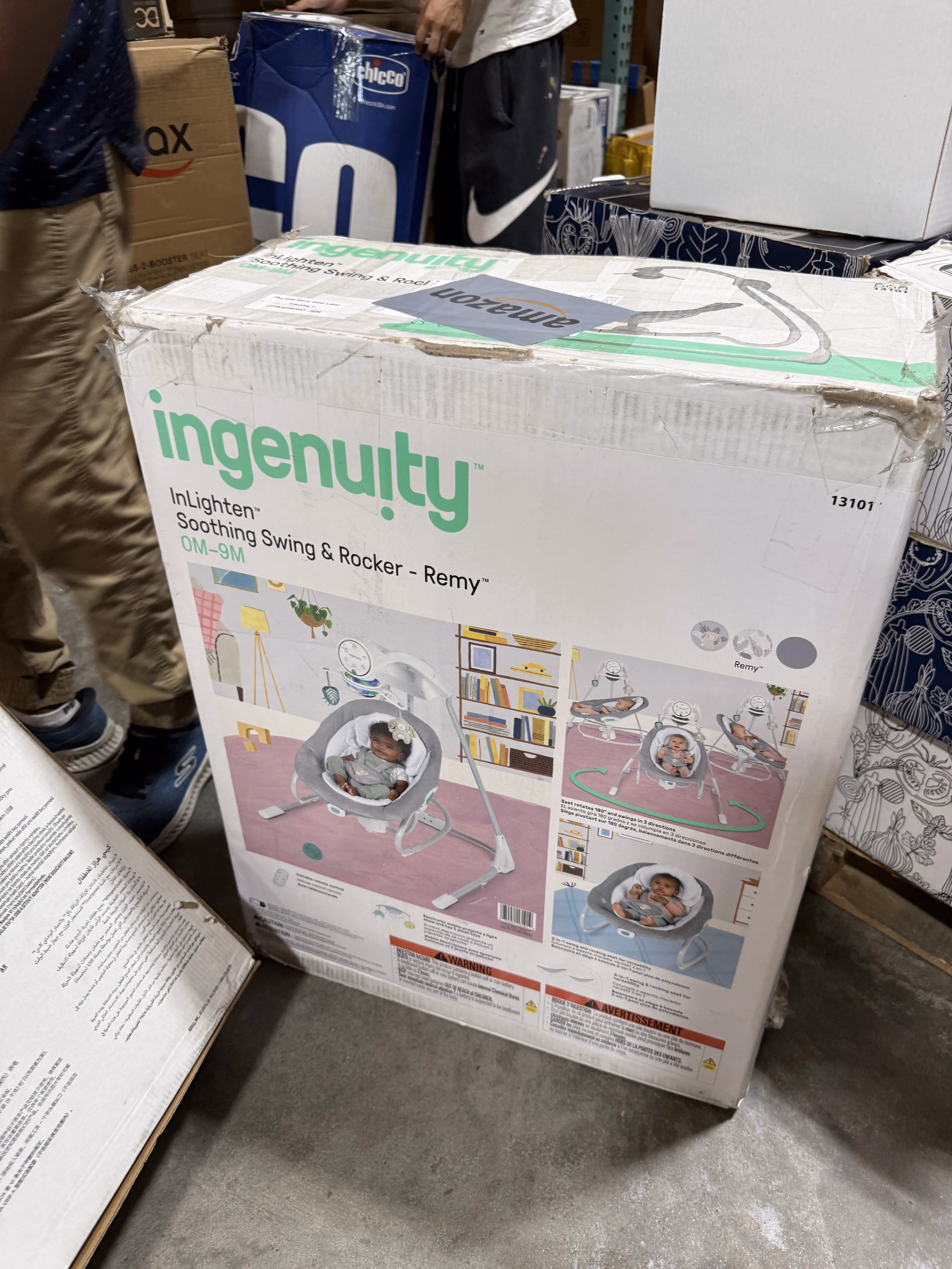 Ingenuity InLighten 2-in-1 Soothing Baby Swing & Rocker Sounds Remy thumbnail 2