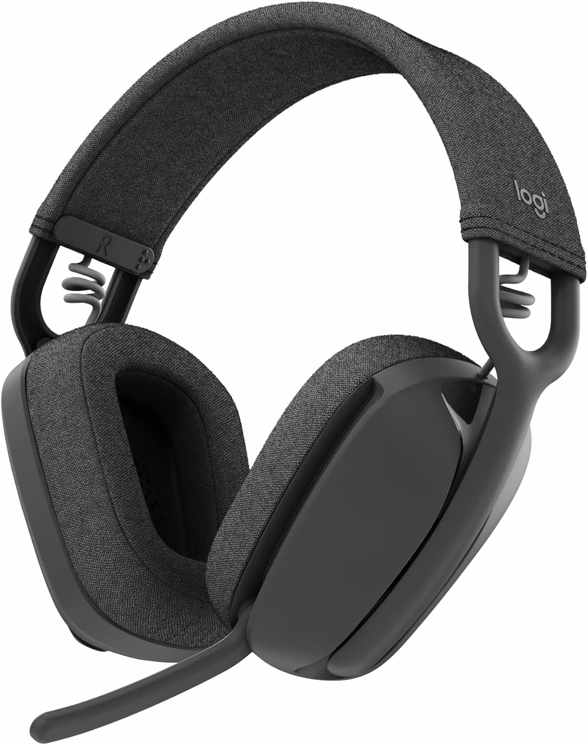 Logitech Zone Vibe 100 Lightweight Wireless Over Ear Headphones with Noise Canceling Microphone, Advanced Multipoint Bluetooth Headset, Works with Teams, Google Meet, Zoom, Mac/PC - Graphite - Main product image