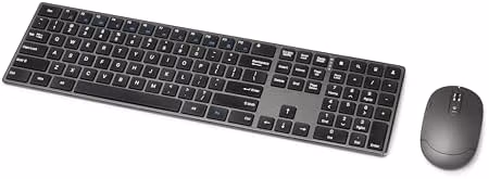 Amazon Basics Ultra Premium Wireless Keyboard and Mouse Combo Black thumbnail 1