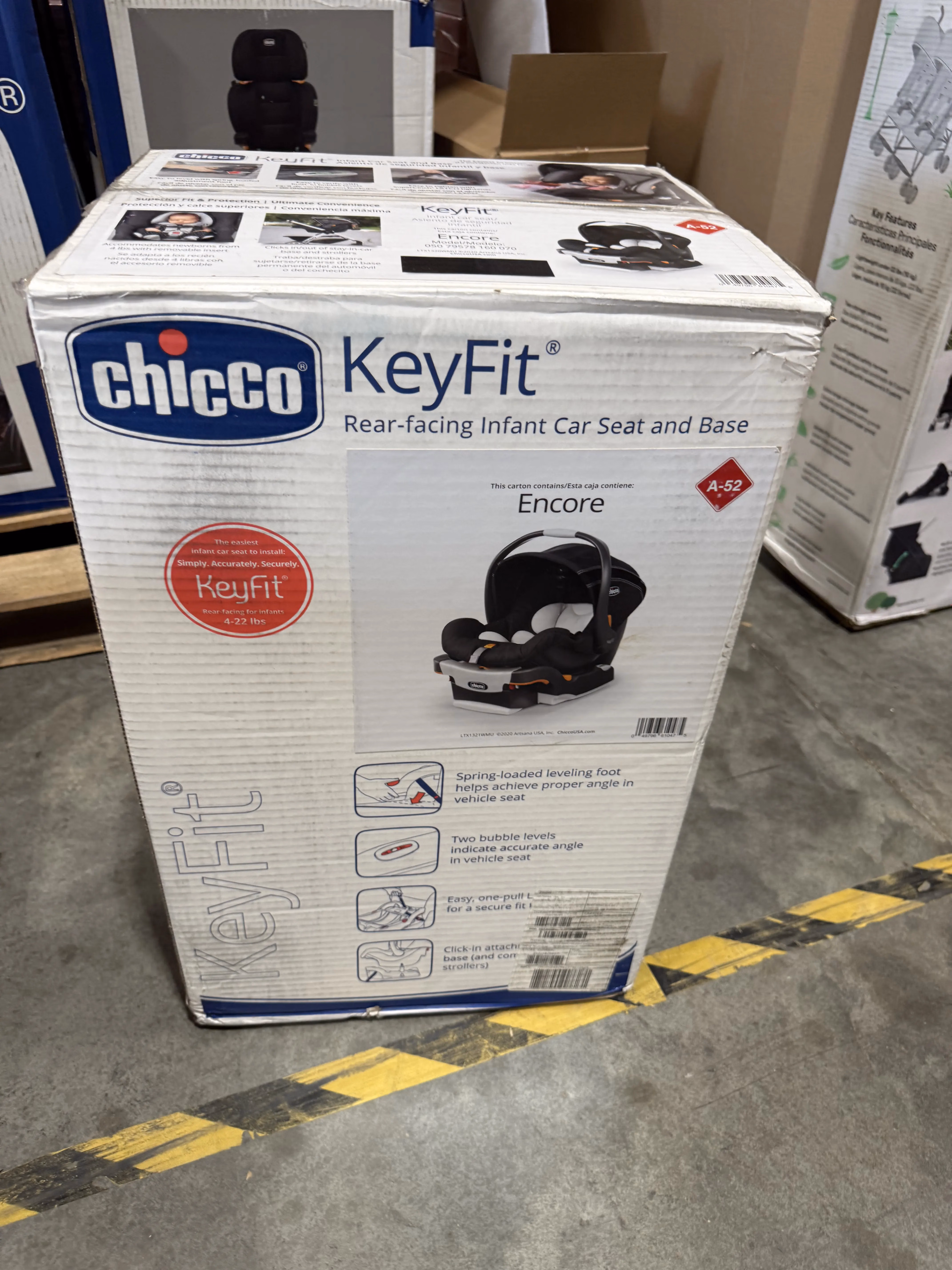Chicco KeyFit Infant Car Seat and Base Baby Travel Gear Encore/Black/Grey thumbnail 2