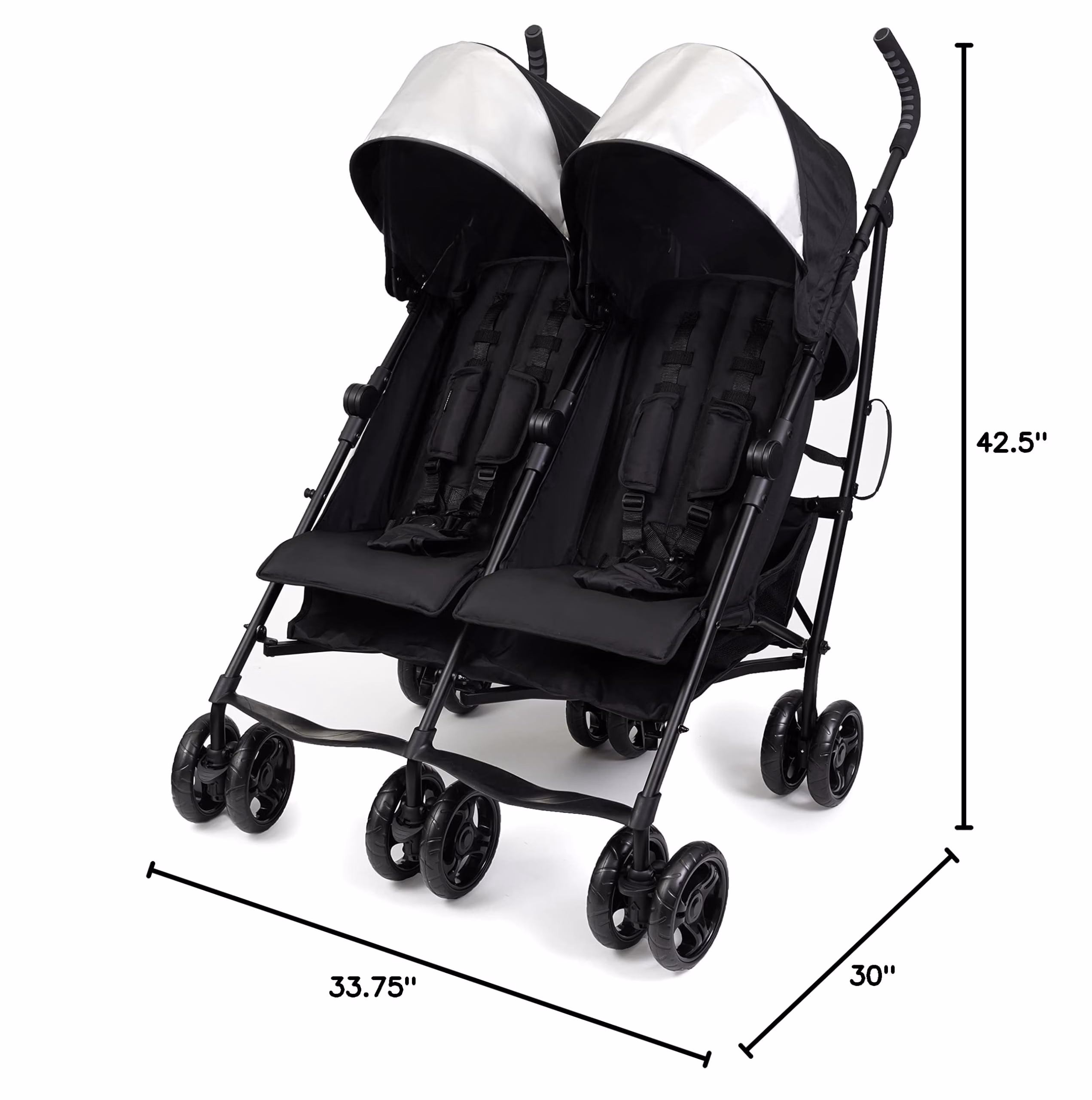 Summer Infant 3Dlite Folding Lightweight Side by Side Double 31923 Black thumbnail 3