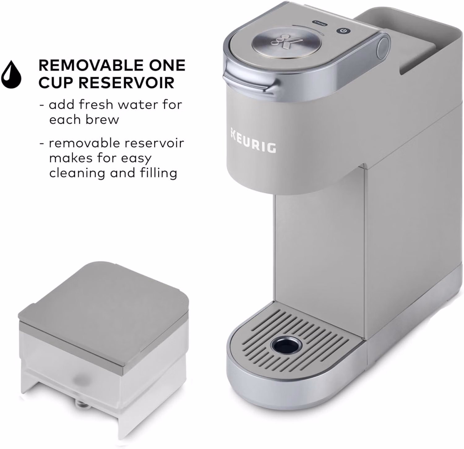 Keurig K-Mini Plus Single Serve K-Cup Pod Coffee Maker Studio Gray thumbnail 4