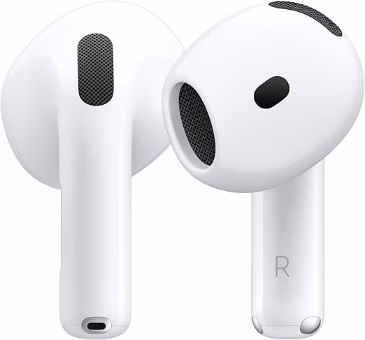 Apple AirPods 4 Wireless Earbuds, Bluetooth Headphones, with Active Noise Cancellation, Adaptive, Transparency Mode, Personalized Spatial Audio, USB-C Charging Case, Wireless Charging, H2 Chip thumbnail 1