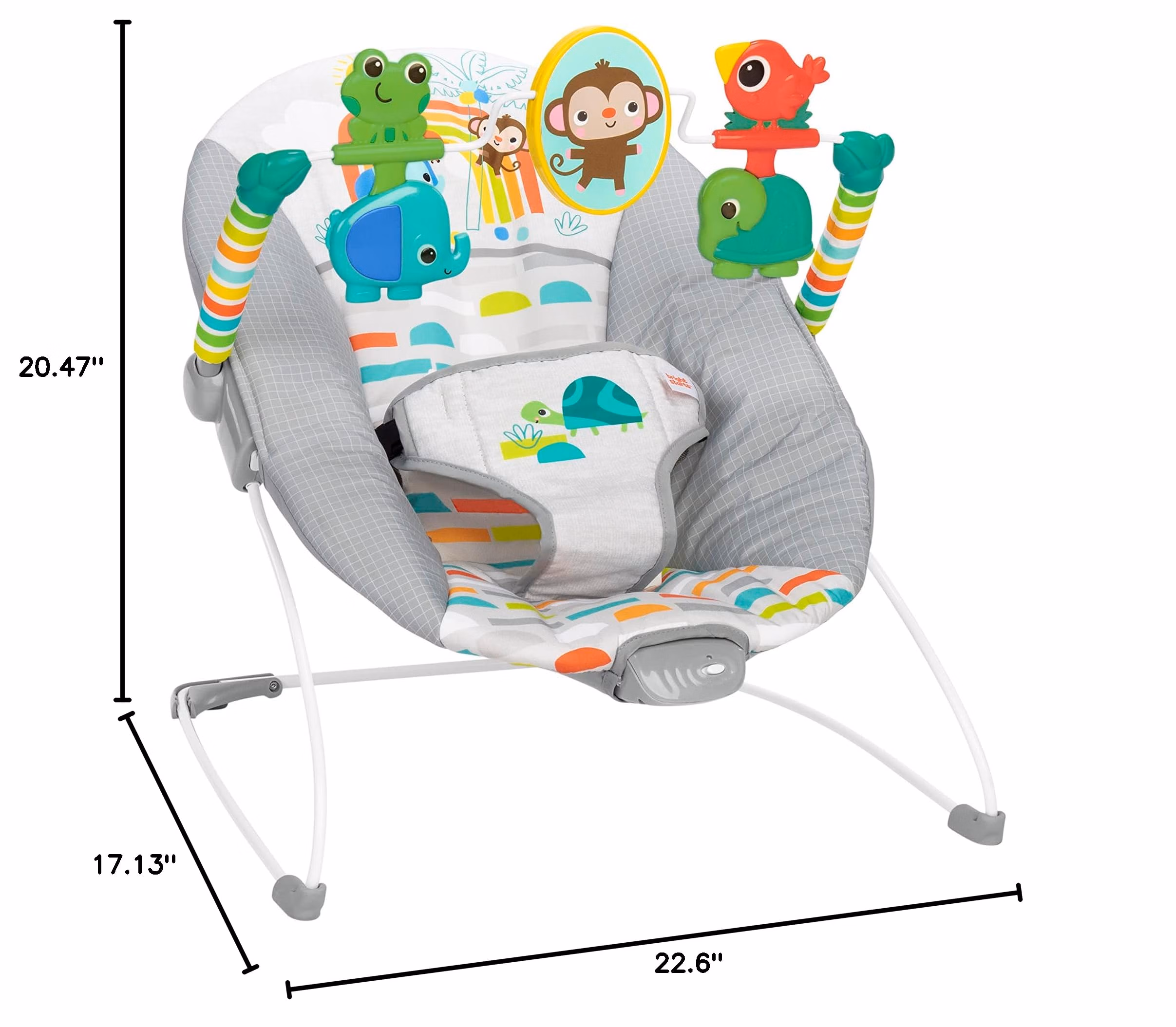 Bright Starts Playful Paradise Comfy Baby Bouncer Seat with Soothing 13070 thumbnail 4