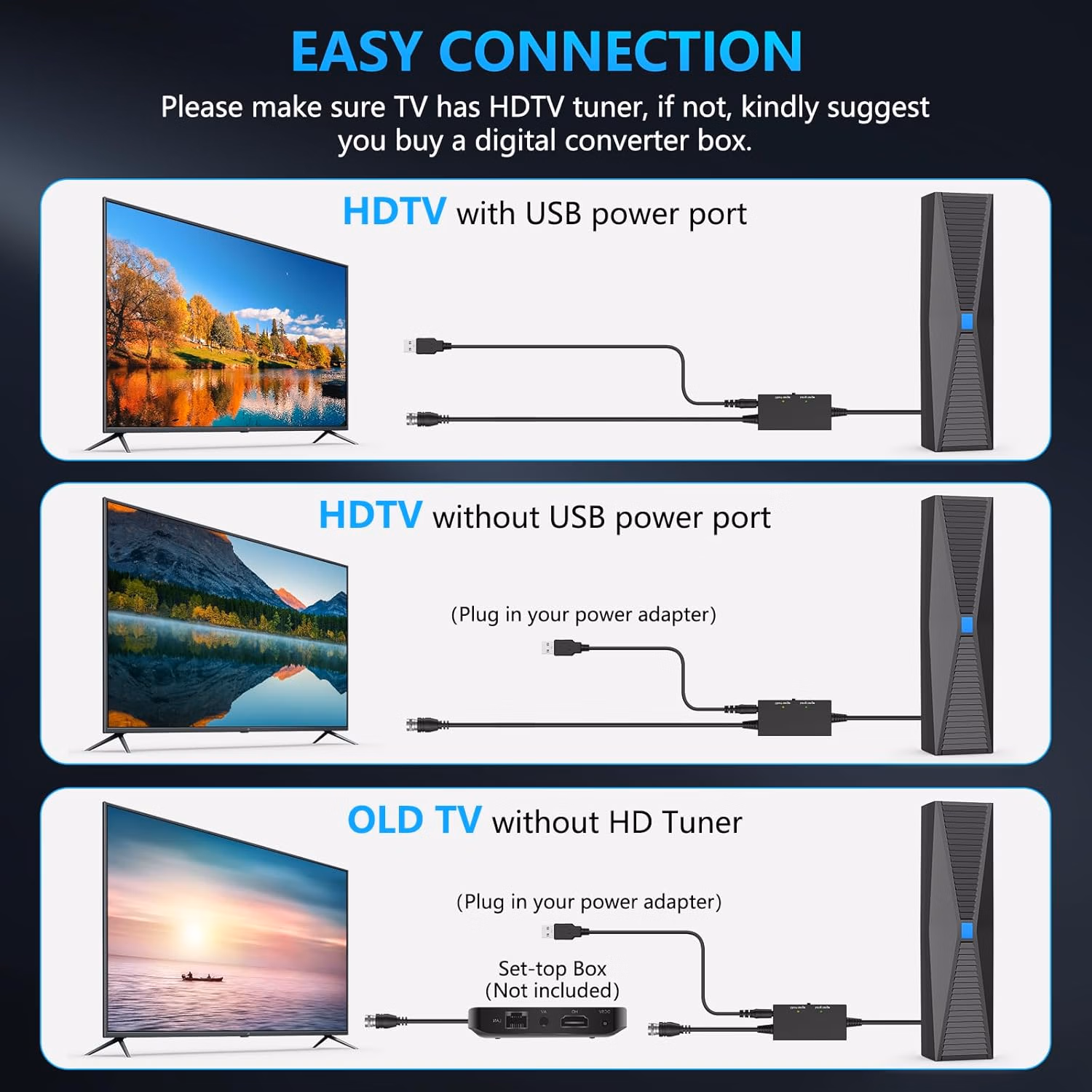 URIIU 2025 Antenna for Smart TV TV-001 thumbnail 4