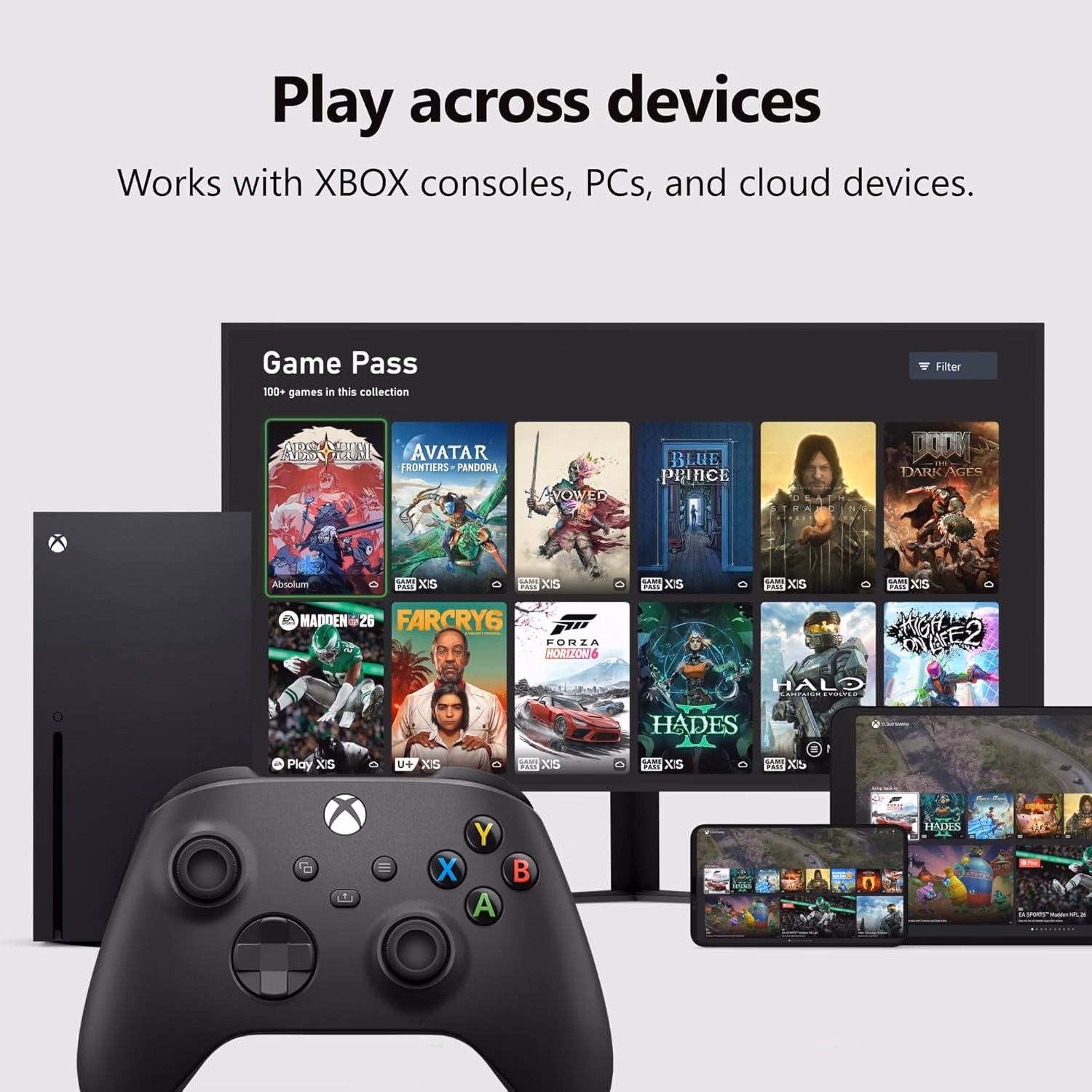 Xbox Wireless Gaming Controller 2025 FireTV Sticks Carbon Black thumbnail 4