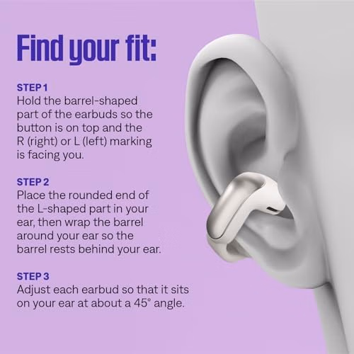 Bose Ultra Open Bluetooth Earbuds Immersive Audio Diamond thumbnail 6