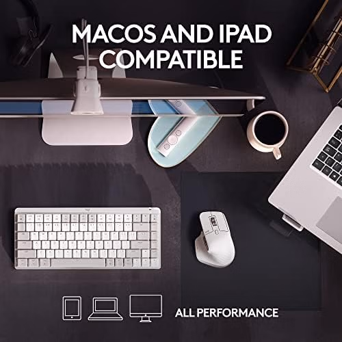 Logitech MX Master 3S for Mac Quiet Clicks 8K DPI Pale Grey thumbnail 4