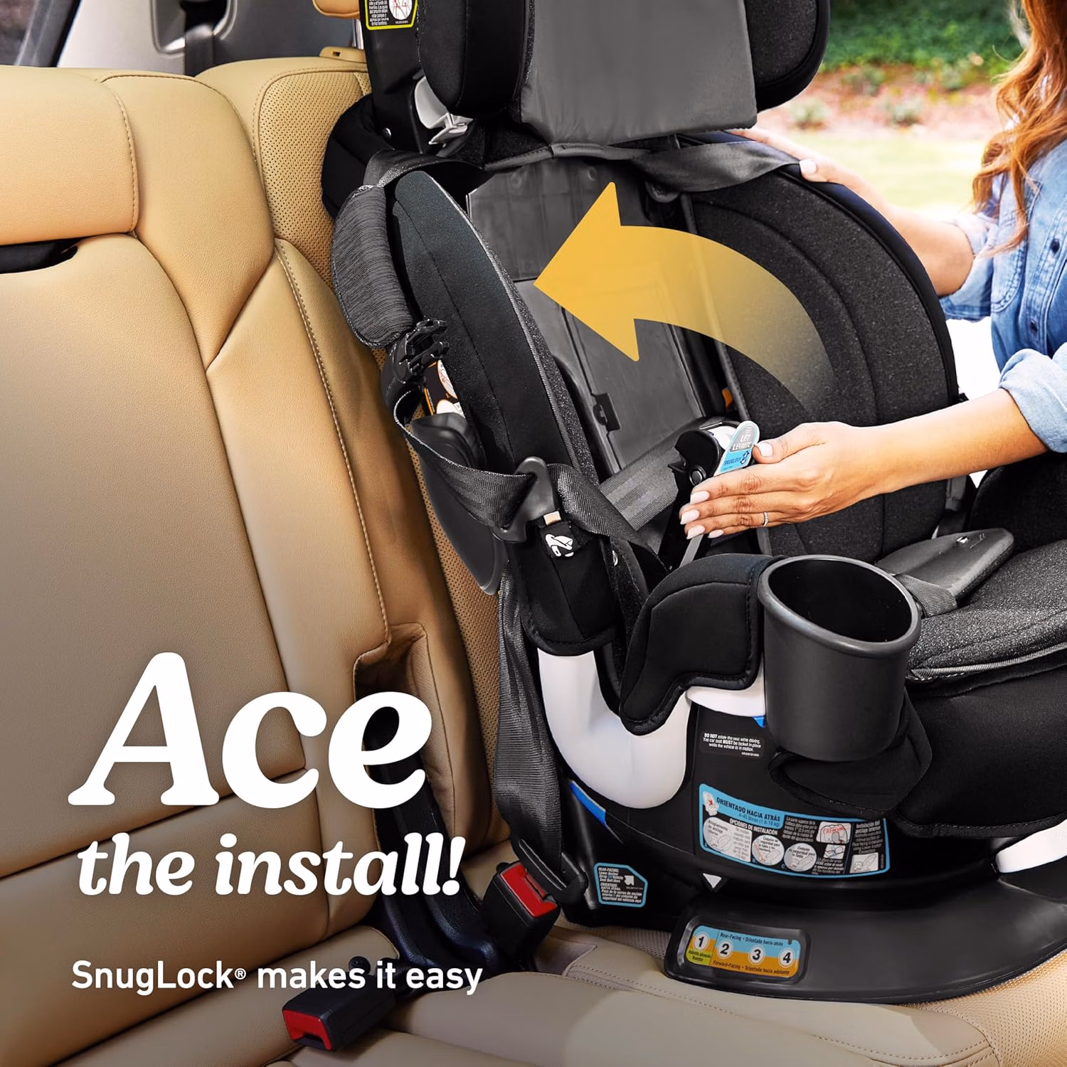 Graco Turn2Me 3-in-1 Rotating Convertible Car Seat, Brighton, Rear-Facing Rotation Only, Forward-Facing Mode, Highback Booster Up to 100 lbs, Adjustable Headrest & Harness, Steel Reinforced Frame thumbnail 3