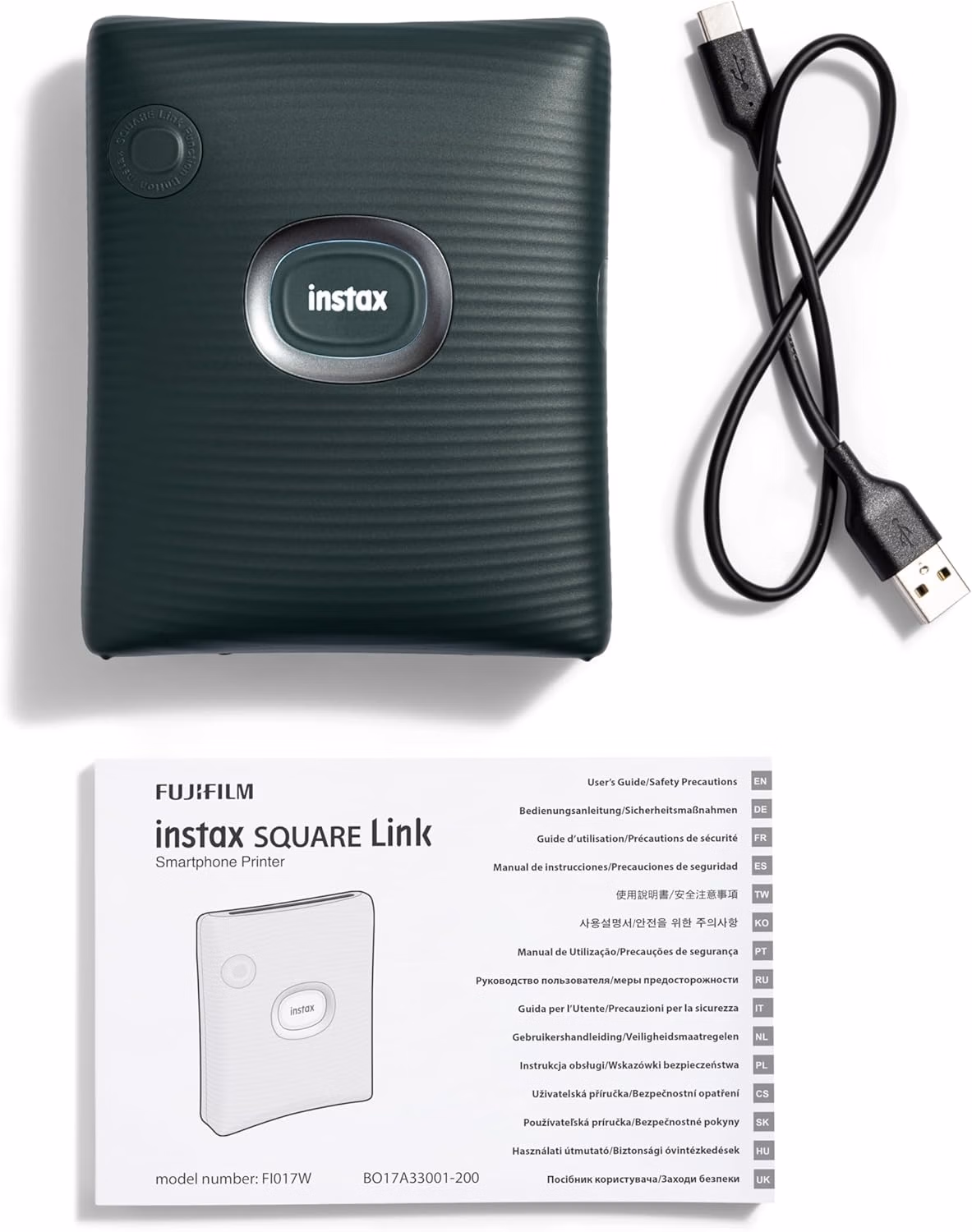 Fujifilm Instax Square Link Smartphone Printer 600023127 Midnight Green thumbnail 3