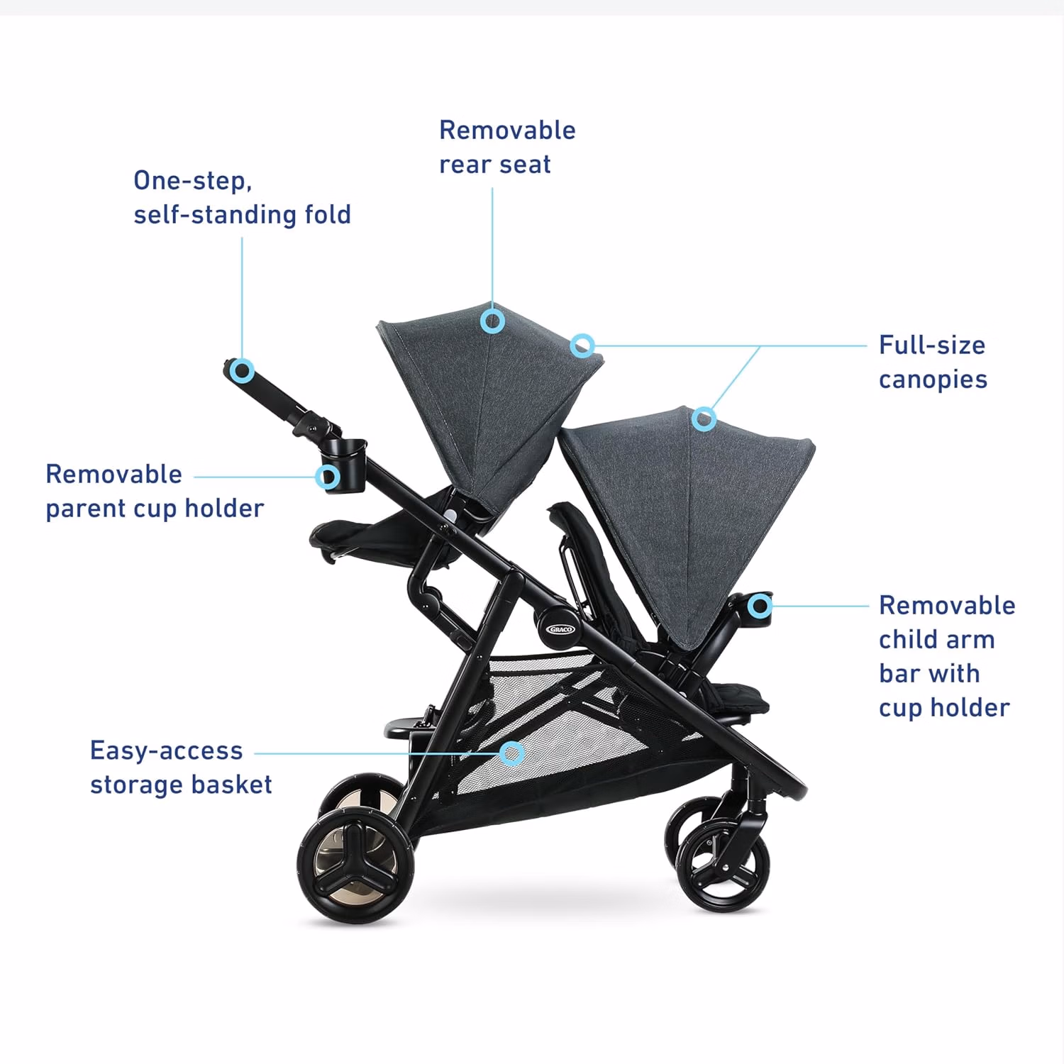 Graco Ready2Grow 2.0 Double Stroller 2140042 Rafa | Unit 3997 thumbnail 3