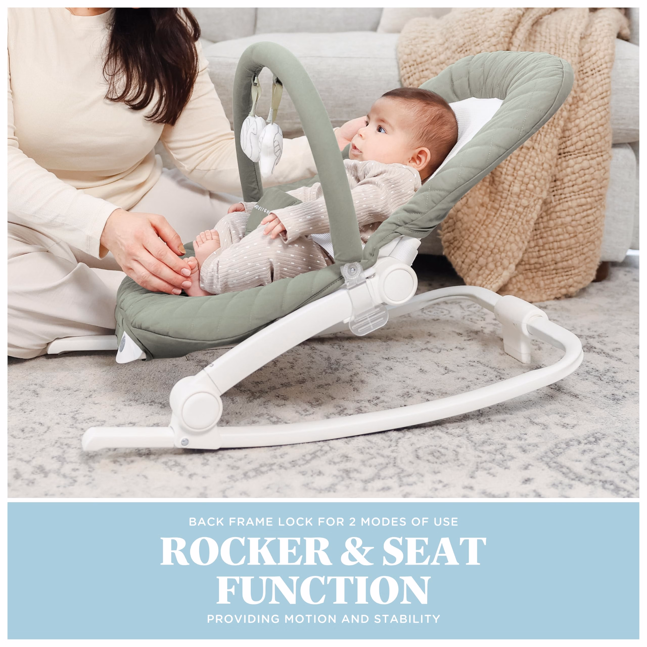 Baby Delight Aura Rocker BD06550 Quilted Organic Sage thumbnail 6