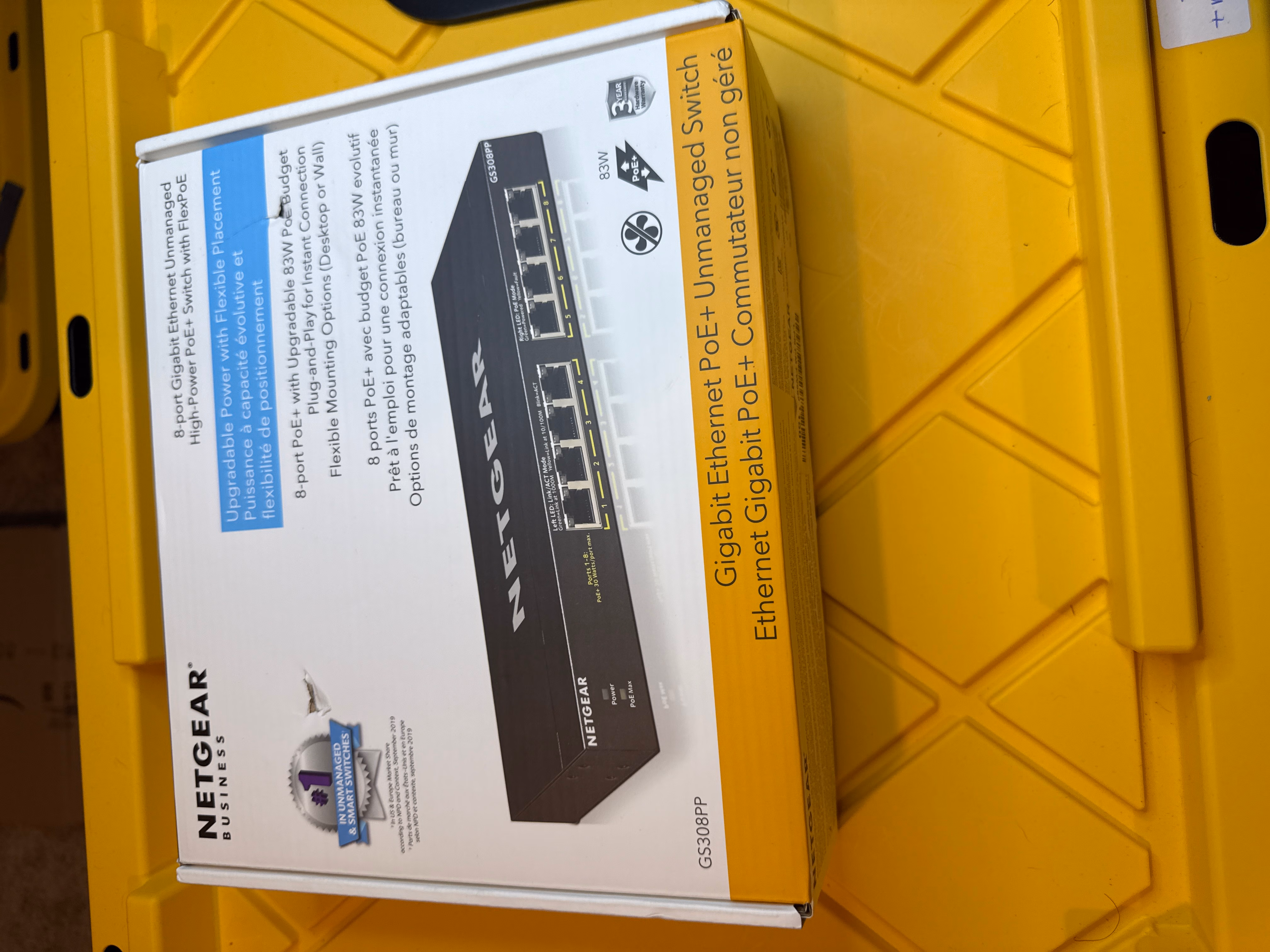 NETGEAR 8-Port PoE+ Gigabit Ethernet Unmanaged Essentials GS308PP-100NAS thumbnail 2