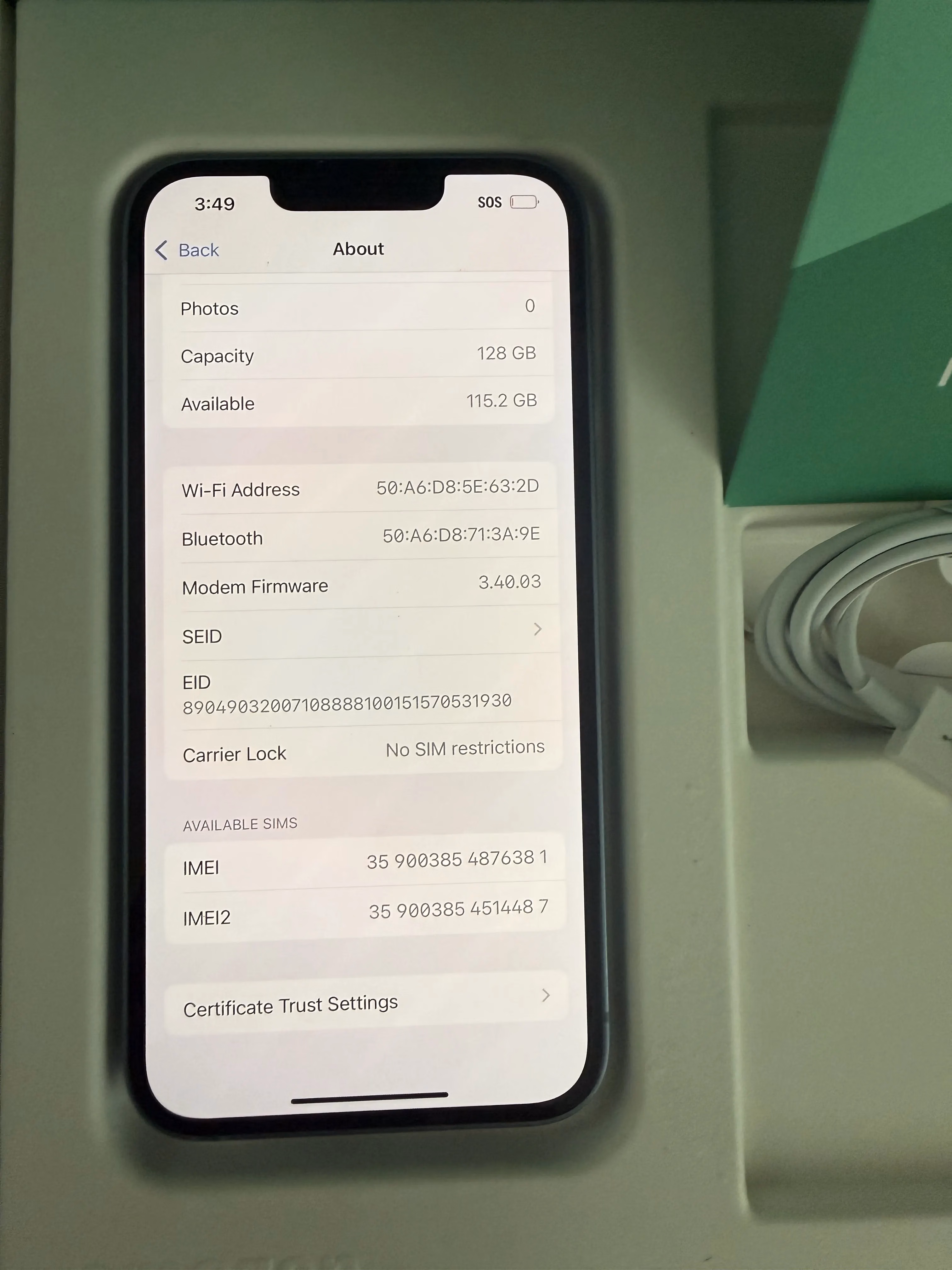 Apple iPhone (Renewed Premium) 14, 128GB, Blue - Unlocked thumbnail 5