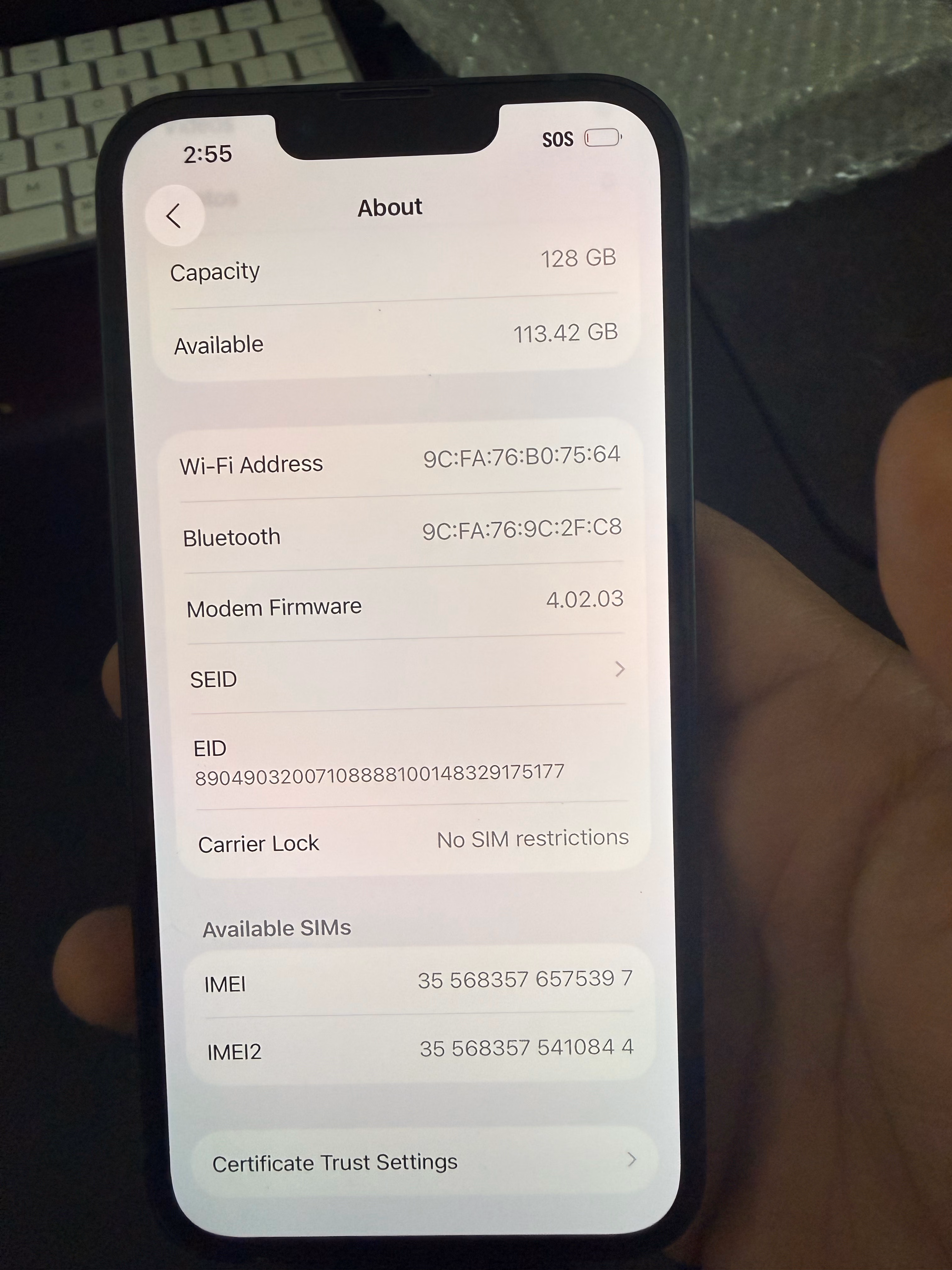 Apple iPhone 14 128GB Unlocked New Midnight | Unit 5236 thumbnail 4