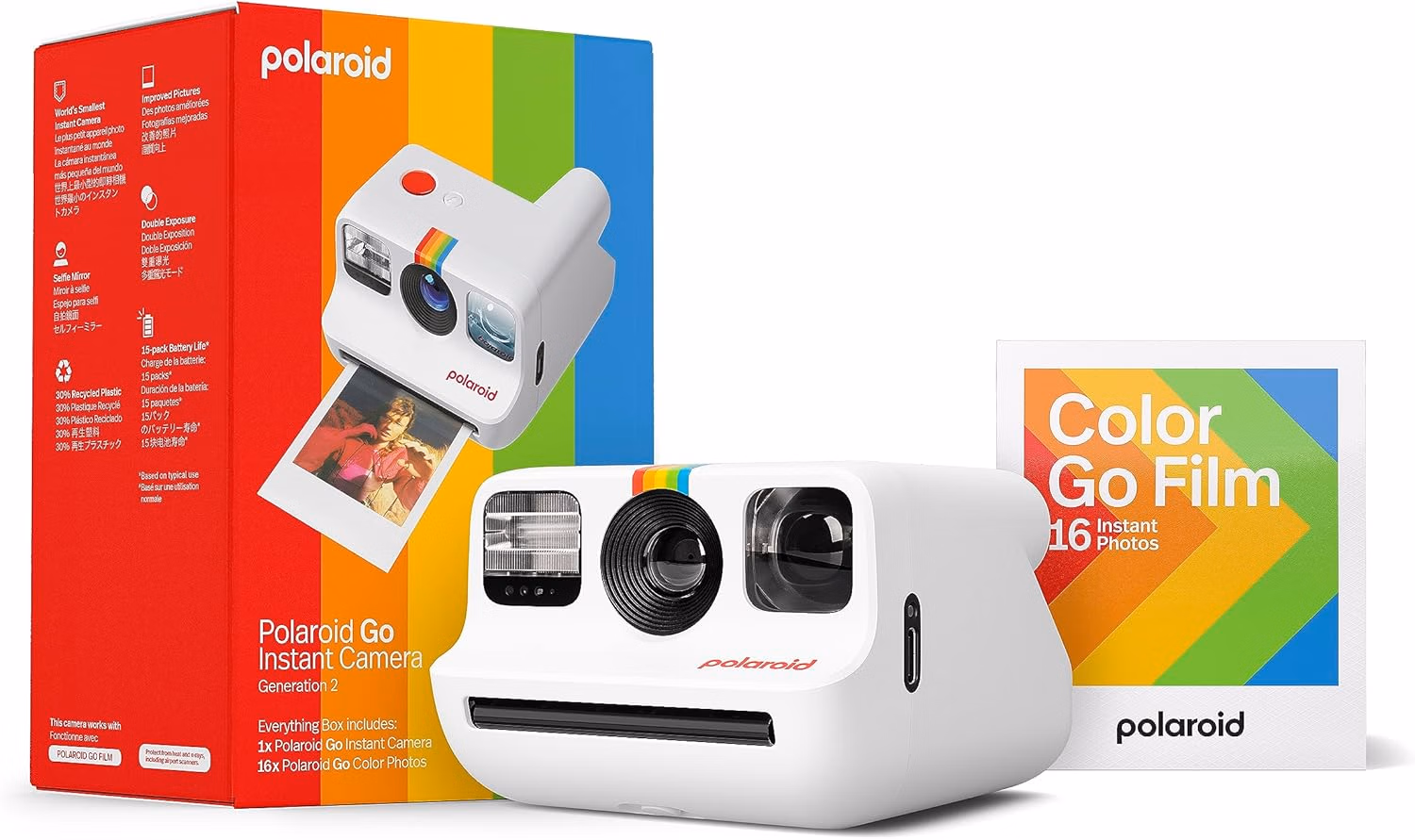 Polaroid Go Generation 2 16 Photos Included 6282 Gen2 White - Main product image