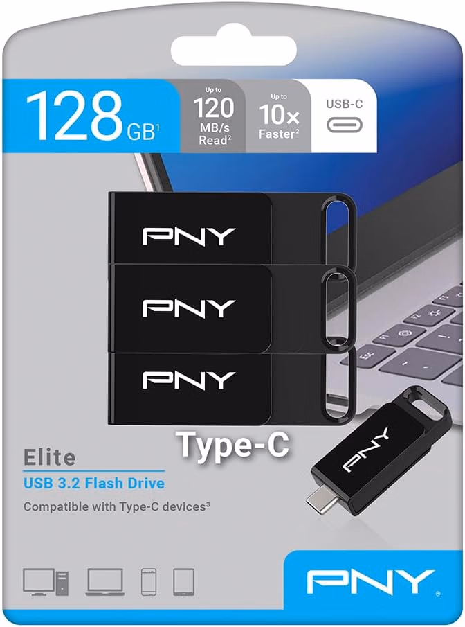 PNY 128GB Elite Type-C USB 3.2 Flash Drive thumbnail 2