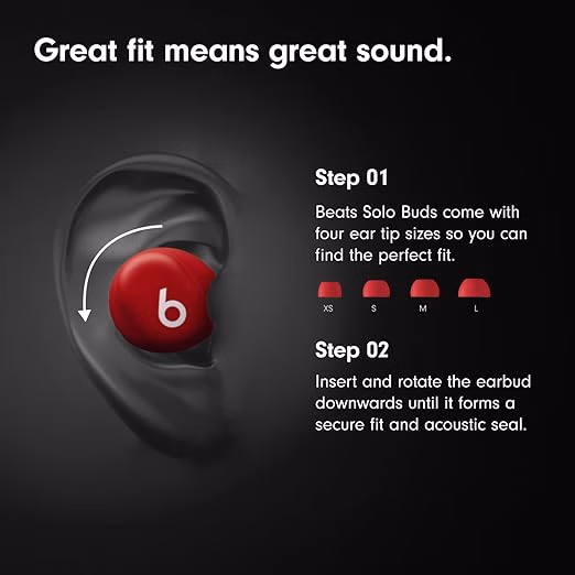 Beats Solo Buds - Wireless Bluetooth Earbuds | 18 Hours of Battery Life | Apple & Android Compatibility | Built-in Microphone - Matte Black thumbnail 5