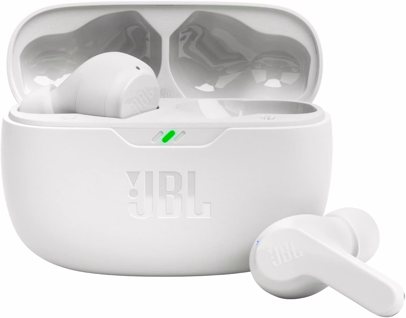 JBL Vibe Beam - True Wireless JBL Deep Bass Sound Earbuds, Bluetooth 5.2, Water & Dust Resistant, Hands-free call with VoiceAware, Up to 32 hours of battery life (White) thumbnail 6