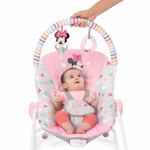 Bright Starts Minnie Mouse Infant Toddler Rocker Seat 12209 Forever Besties - Auction listing