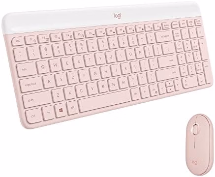 Logitech MK470 Slim Wireless Keyboard and Mouse Combo Ultra Quiet Rose - Auction listing