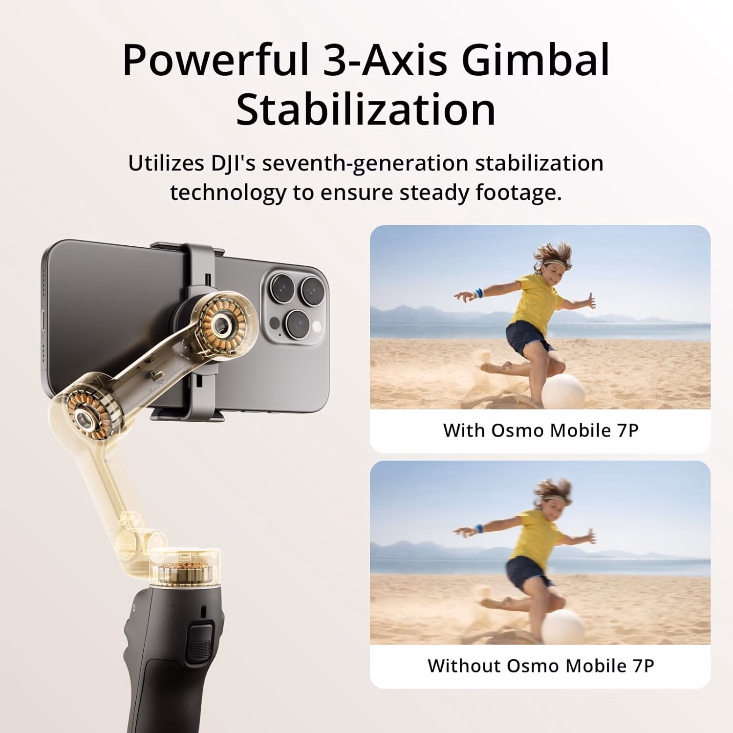 DJI Osmo Mobile 7P Gimbal Stabilizer for iPhone Native Tracking 3-Axis thumbnail 4