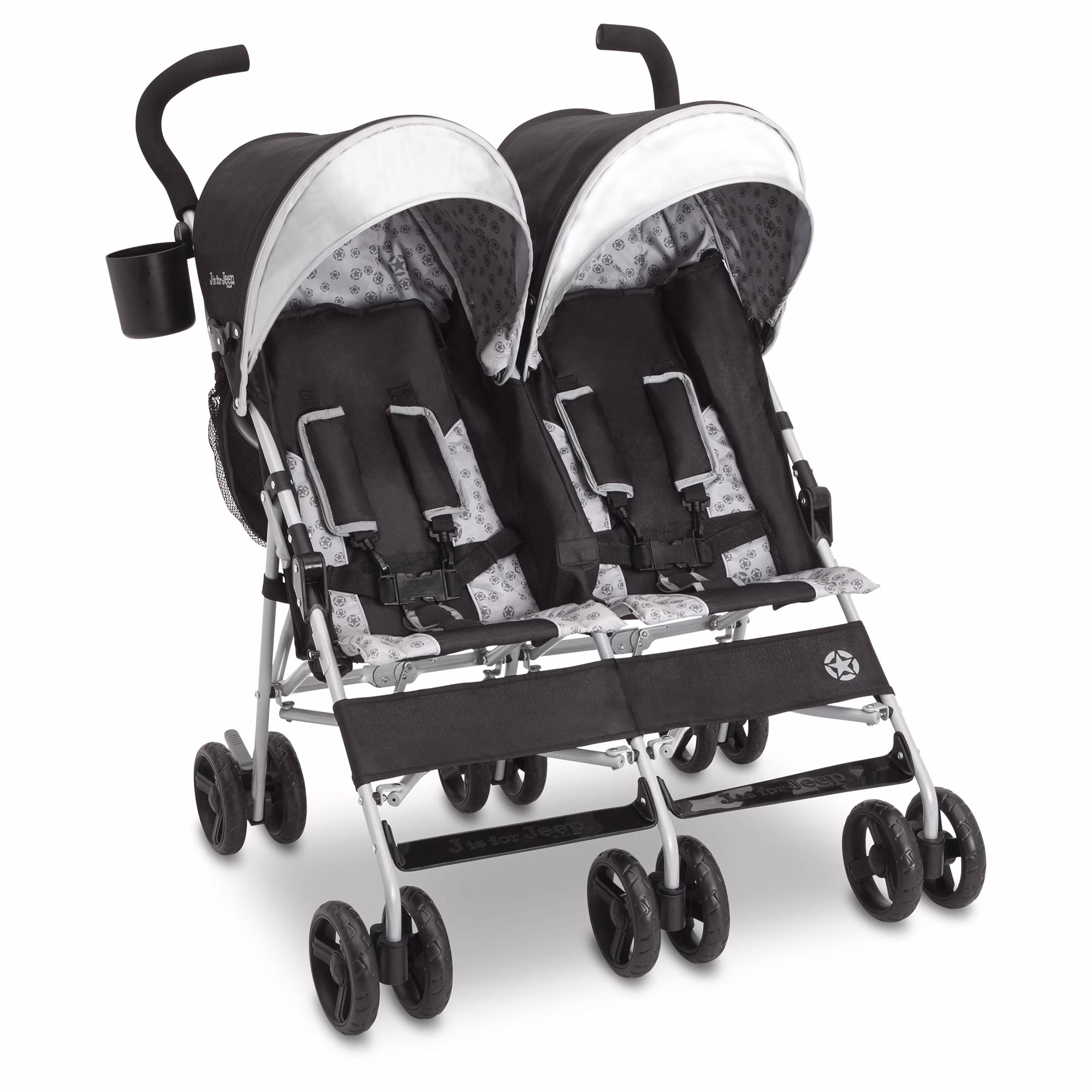 Delta Children Jeep Scout Double Stroller 11708-2271 Charcoal Galaxy - Auction listing