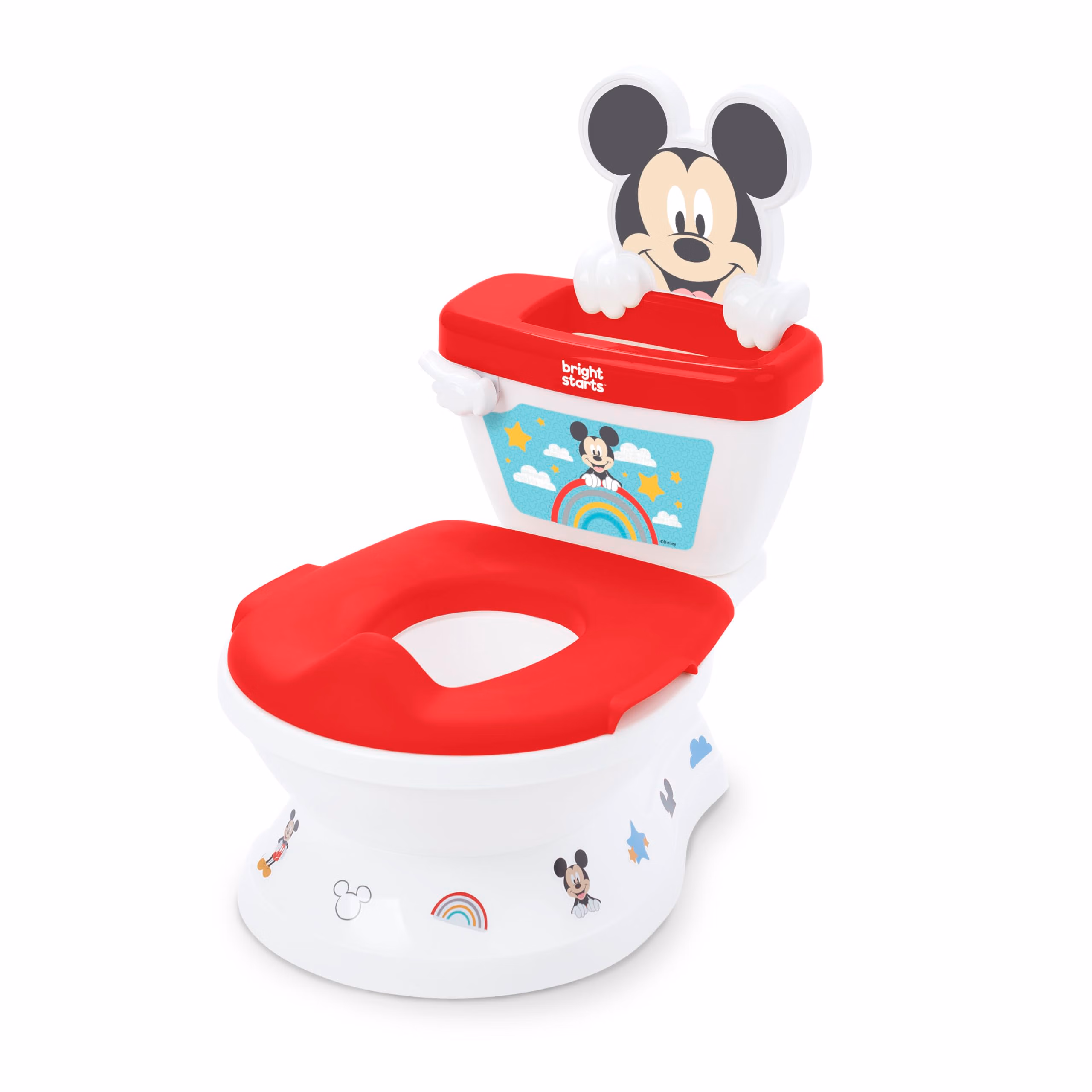 Bright Starts Disney Junior Mickey Mouse My Size Potty Training Toilet, Toddler Potty Chair with Flushing & Cheering Sounds, Removable Seat with Splash Guard & Handles, Ages 18+ Months, Up to 50 lbs thumbnail 1
