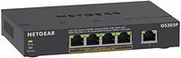 NETGEAR 5-Port PoE Gigabit Ethernet Unmanaged Essentials Switch (GS305P) - with 4 x PoE+ @ 63W, Desktop or Wall Mount thumbnail 1