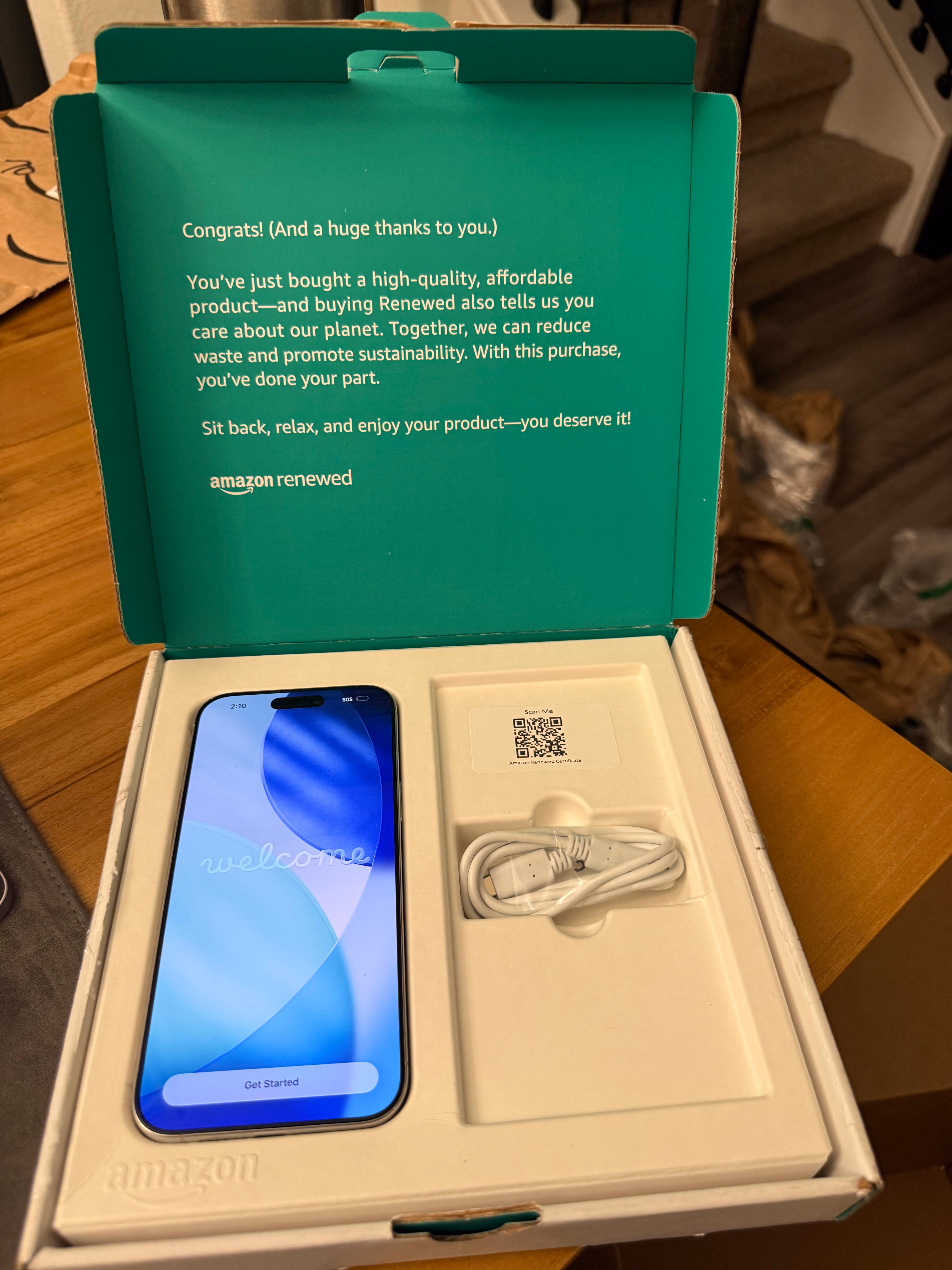 Apple iPhone (Amazon Renewed Premium) 16 Pro Max, US Version, 512GB, White Titanium - Unlocked thumbnail 3