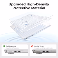 EooCoo Case Compatible with MacBook Air 13 inch M5 2026-2022 M4 M3 M2 A3449 A3240 A3113 A2681, Crystal Hard Shell Scratch Resistant Protective Cover Compatible for MacBook Air 13.6 inch Case, Clear thumbnail 3
