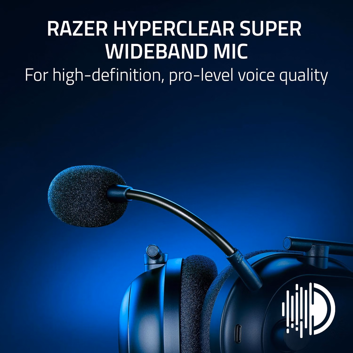 Razer BlackShark V2 Pro Wireless PlayStation Gaming Headset: 50mm Drivers - Super Wideband Mic - Noise Isolating Earcups - For PS5, Nintendo Switch 2, PC, Mac - Bluetooth, USB-C - 70hr Battery – Black thumbnail 3