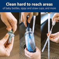 Dr. Brown's Silicone Cleaning Brush Set with Bottle, Spout, and Straw Brush, 3 Brushes to Clean Baby Bottles, Spouts, Nipples, and Straws, BPA Free – 3-Pack thumbnail 5