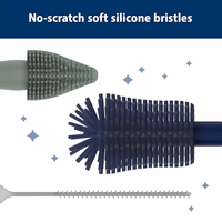 Dr. Brown's Silicone Cleaning Brush Set with Bottle, Spout, and Straw Brush, 3 Brushes to Clean Baby Bottles, Spouts, Nipples, and Straws, BPA Free – 3-Pack thumbnail 4