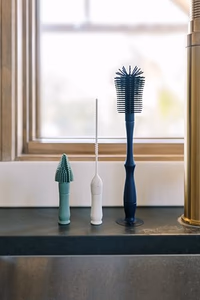 Dr. Brown's Silicone Cleaning Brush Set with Bottle, Spout, and Straw Brush, 3 Brushes to Clean Baby Bottles, Spouts, Nipples, and Straws, BPA Free – 3-Pack thumbnail 2